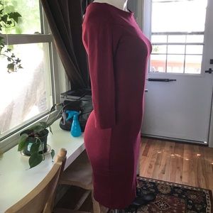 Burgandy off the shoulder dress
